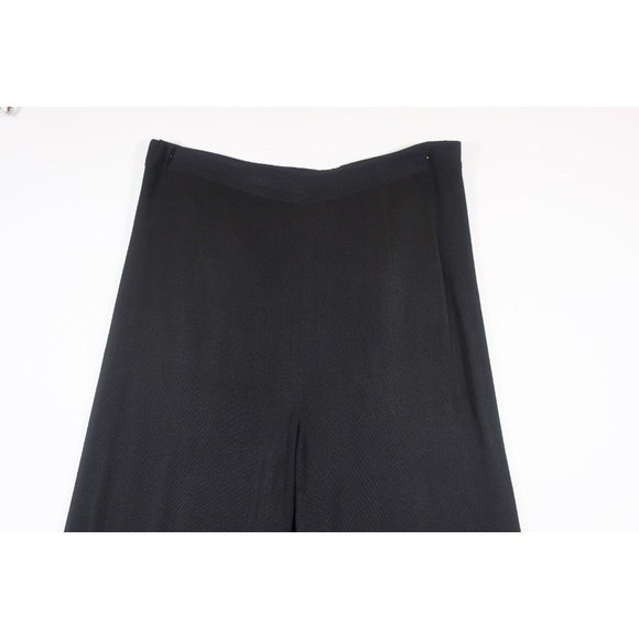 Exclusively Misook Woman Black Wide Leg Pants Pull On Acrylic Blend Size 1X - Picture 10 of 15
